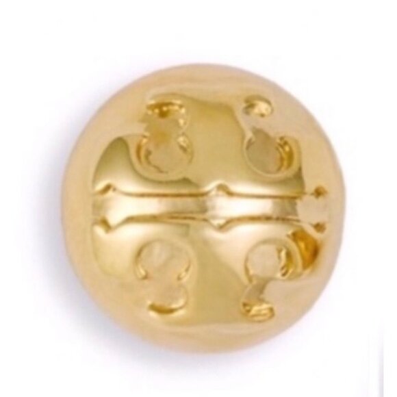 Tory Burch Gold Logo Stud Earrings - Picture 3 of 3